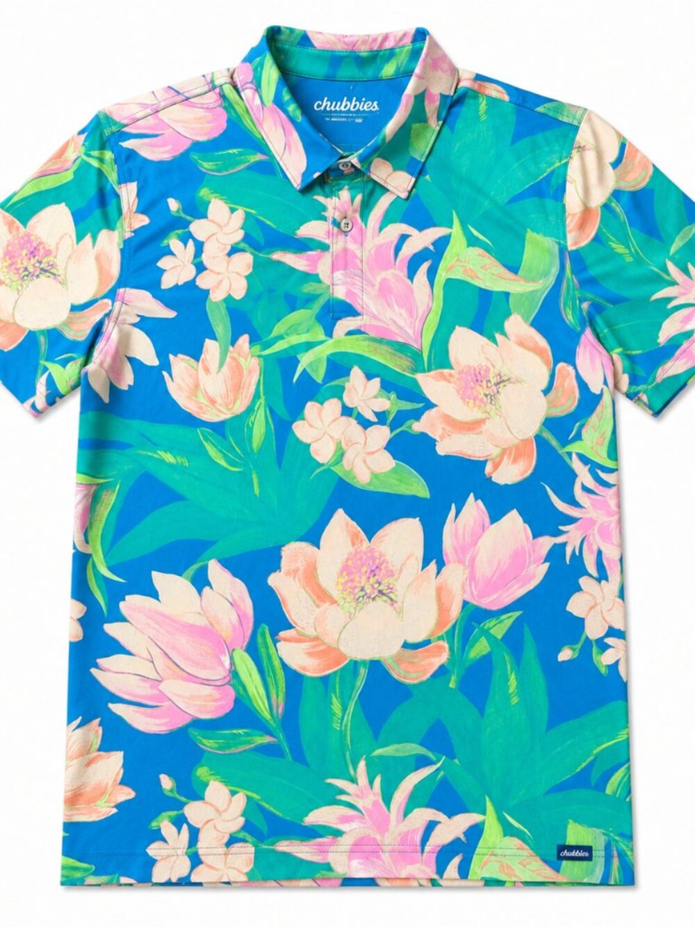 Chubbies Polo Mens Stop & Smell The Roses Size Large New Tags